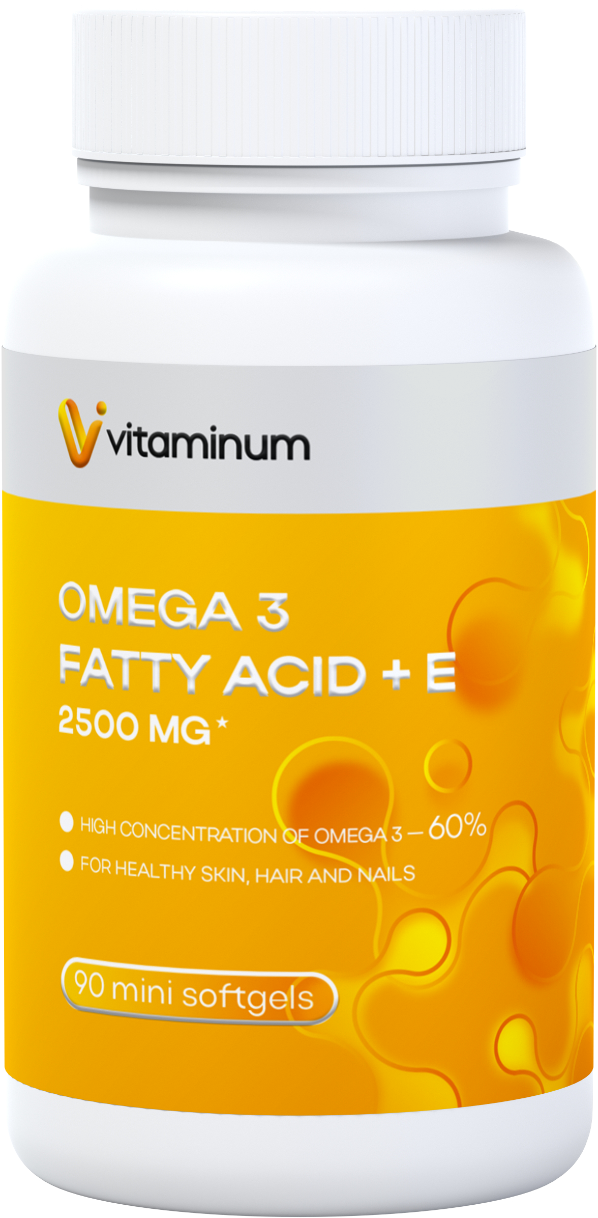  Vitaminum ОМЕГА 3 60% + витамин Е (2500 MG*) 90 капсул 700 мг   в Нижней Туре