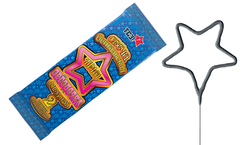  Бенгальские свечи фигурные 2 шт "Звездочка"  в Нижней Туре